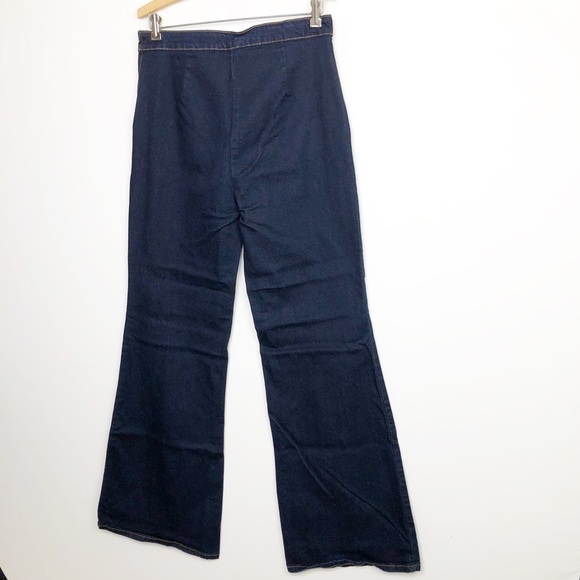 Forever 21 contemporary size 31 dark wash high rise wide leg jeans - Picture 9 of 10